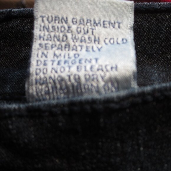 Diane Gilman Dark Blue Embellished Bootcut Blue Jeans in Size 8 - Picture 6 of 7